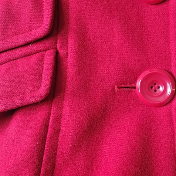 TULLE Red wool coat - Picture 3 of 4